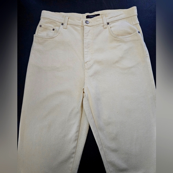 Vintage - Bill Blass Tall Cotton Stretch Yellow Jeans - Size 16 - NWOT - Picture 1 of 9